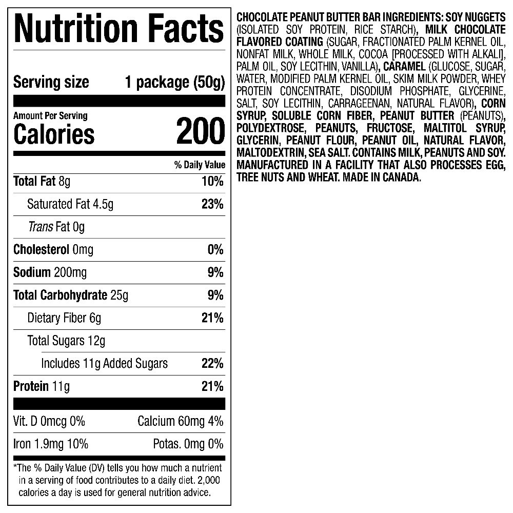 High Protein Chocolate Peanut Butter Snack Bars - 15 Count - Weight Loss Support