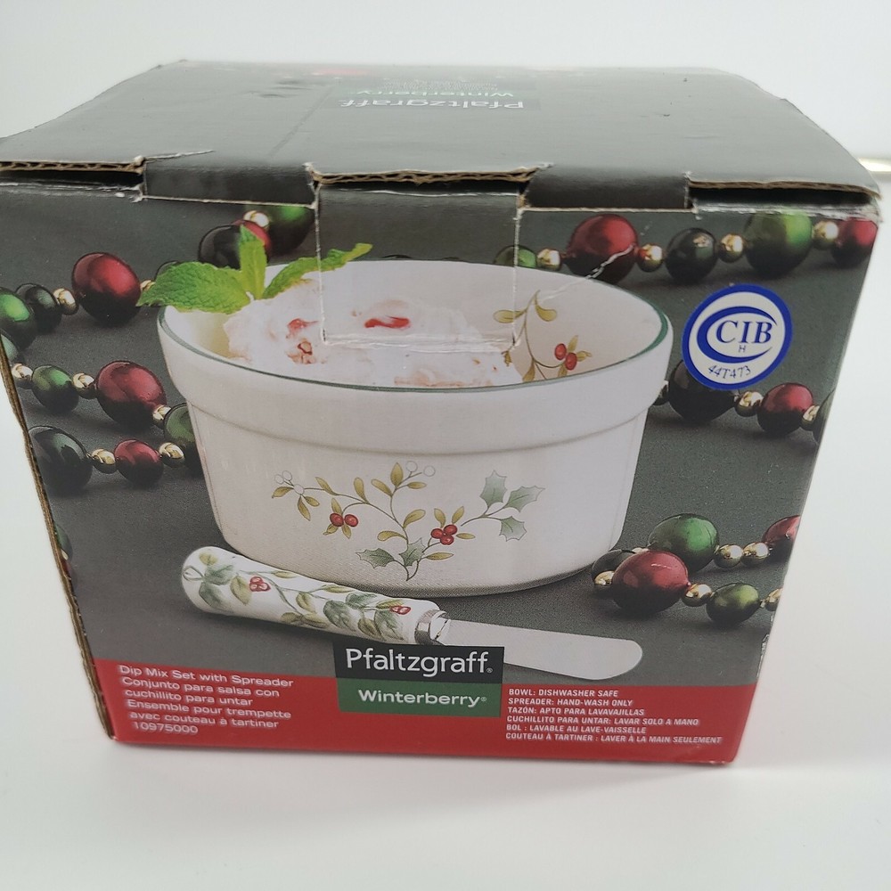 PFALTZGRAFF Winterberry Pattern Dip Serving Set, in Original Box 2018