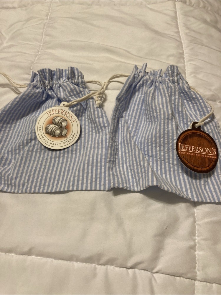Jefferson Small Batch Bourbon Bags Set 2 New