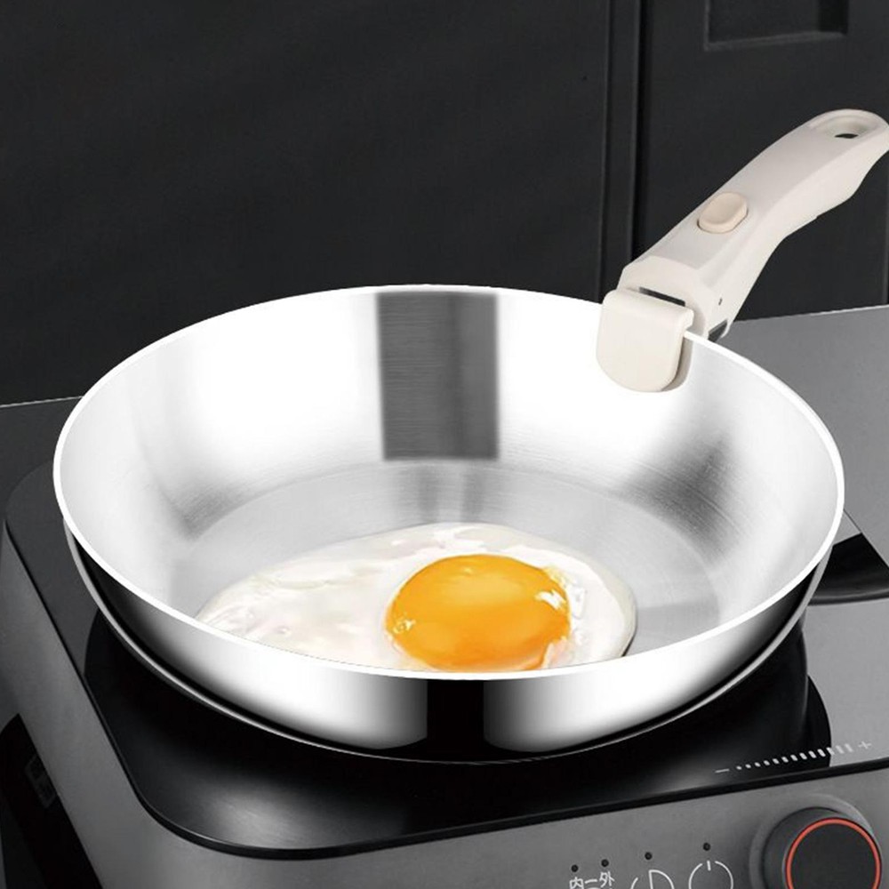 26cm Pan with Removable Handles Stainless Steel Stackable Pots
