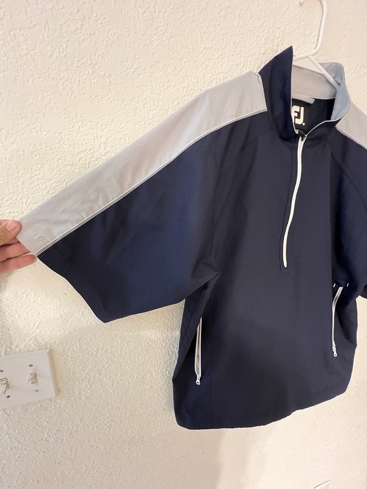 Footjoy Men's Half Zip Golf Pullover Shirt Jacket Windbreaker Medium.