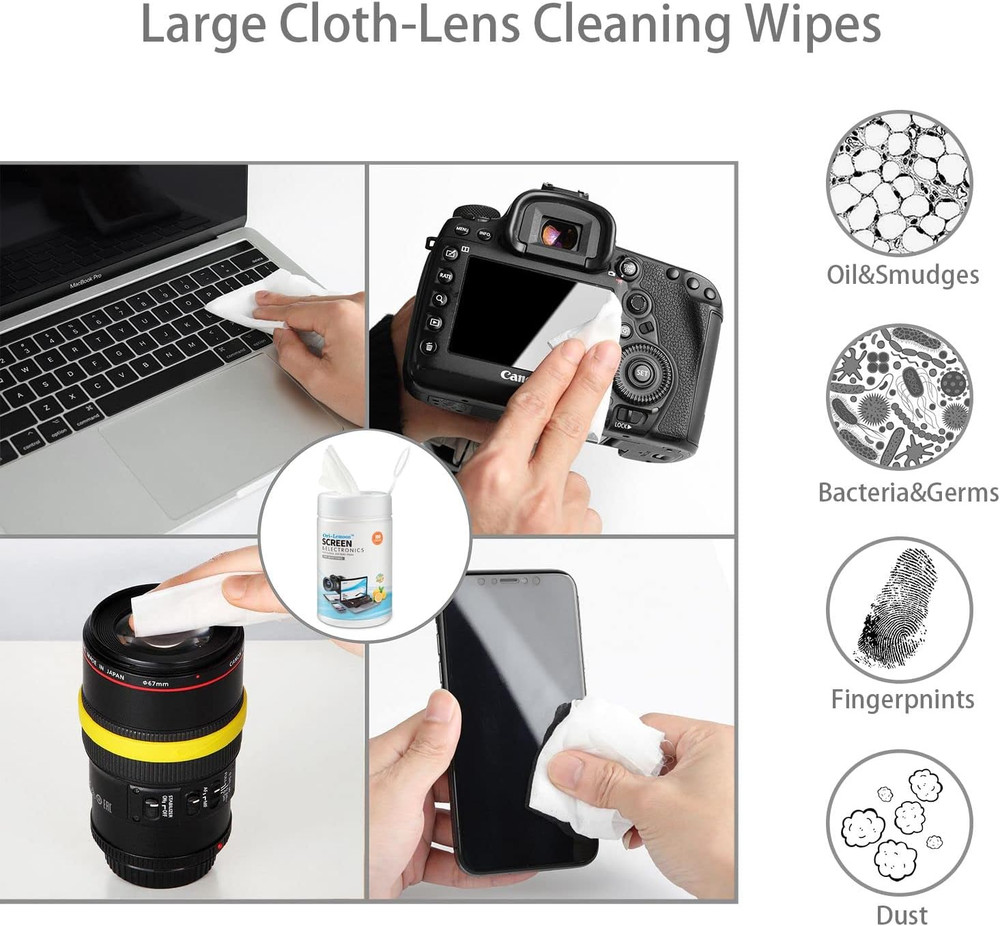 Monitor Wipes, Pre-Moistened Computer Screen Wipes for Electronics, Computer Mon