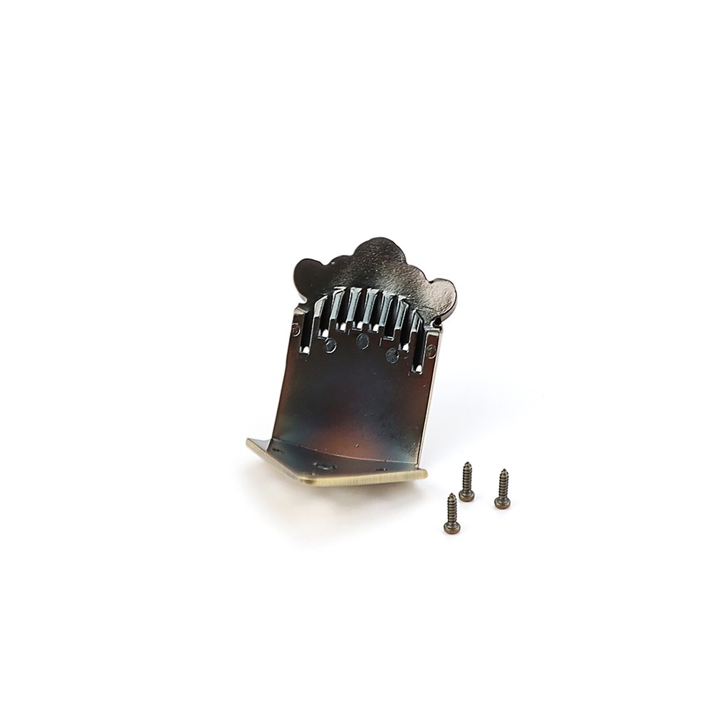 Bronze 8 String Mandolin Tailpiece Feather Pattern Metal Mandolin Music Part