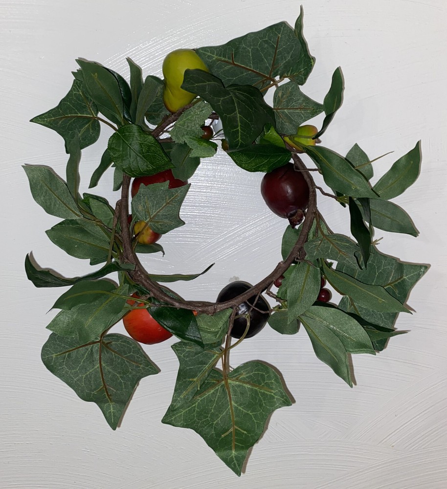 Artificial Fruit Wreath Berries Apples Pears
