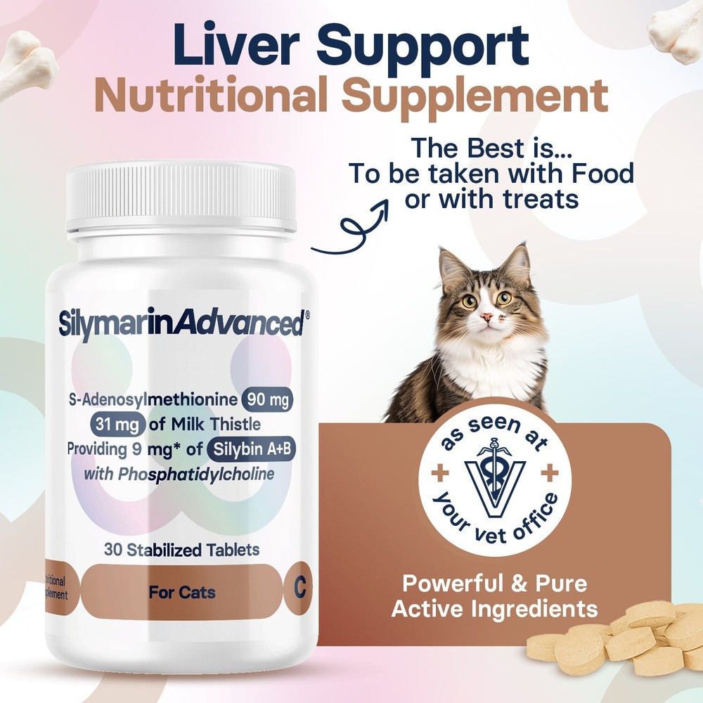 SilymarinAdvanced Liver Supplement for Cats - 30 tablets