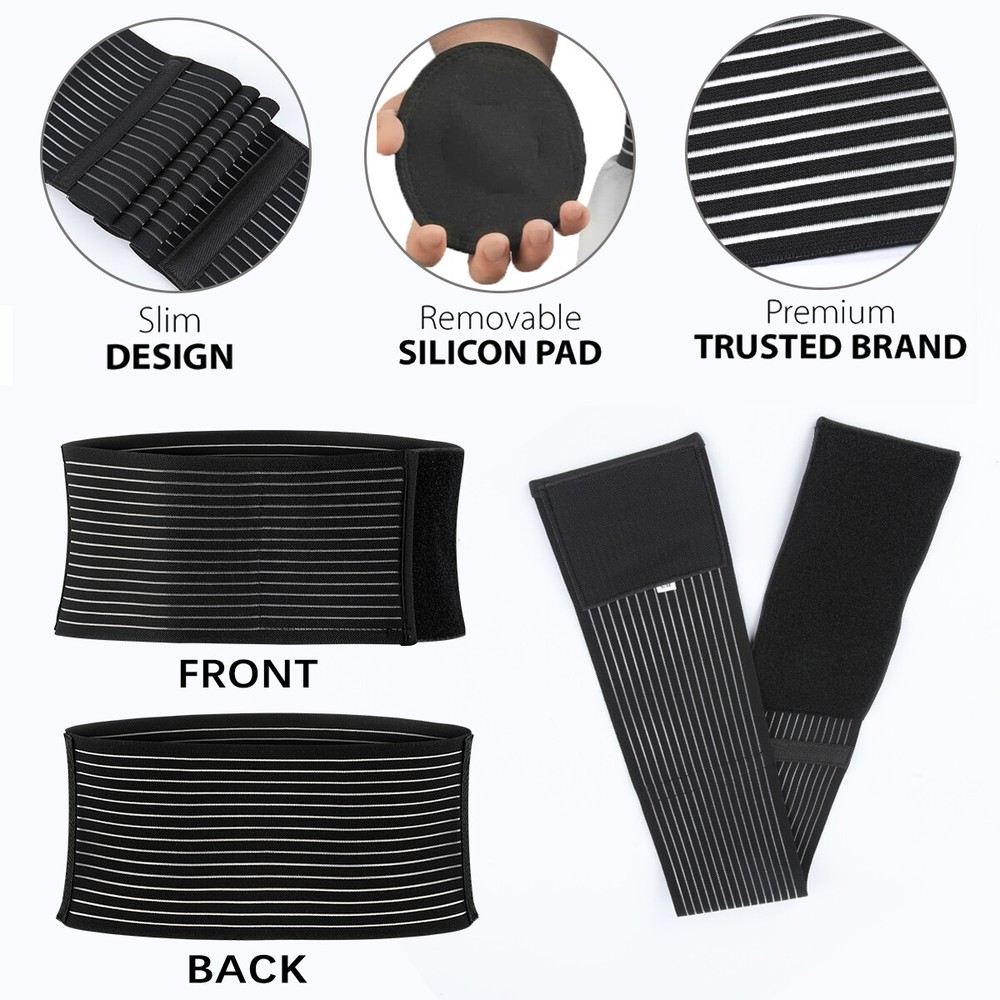 Umbilical Hernia Belt - Unisex - Abdominal Support Binder with Compression Pad