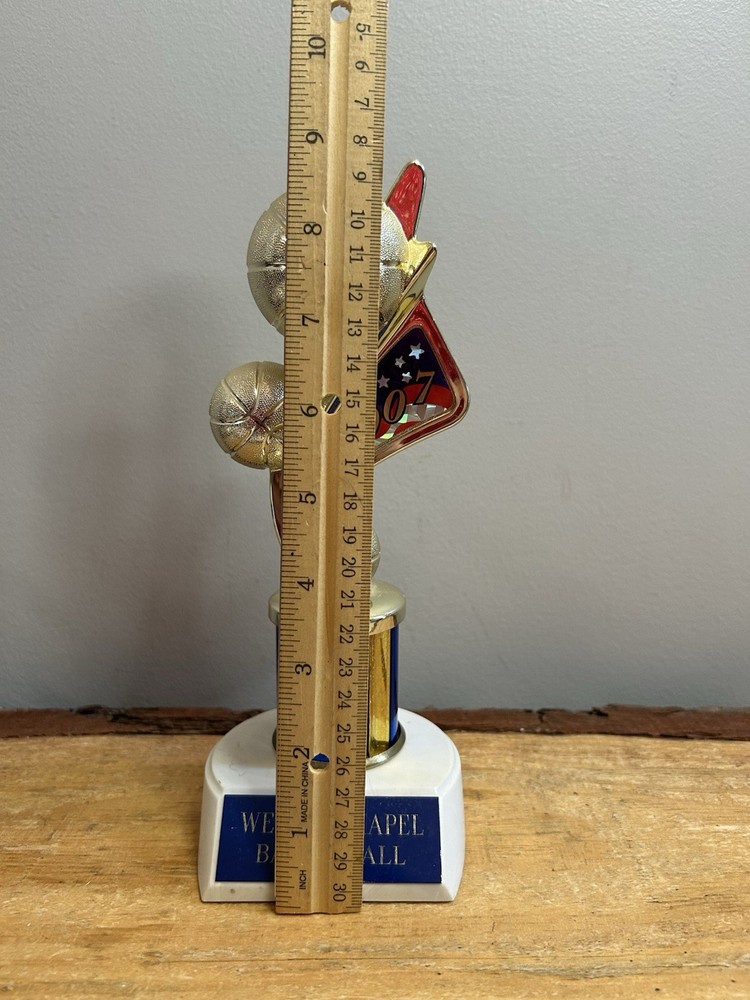 Basketball Trophy,Gold Tone,Plastic.