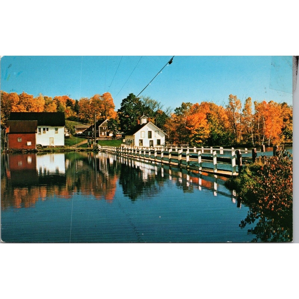 Floating Brdige Brookfield Vermont Postcard PC580