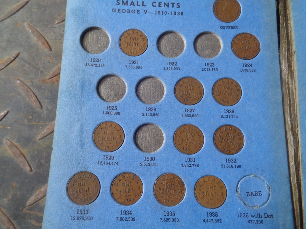 Canadian Small Cent Collection in Whitman Folder