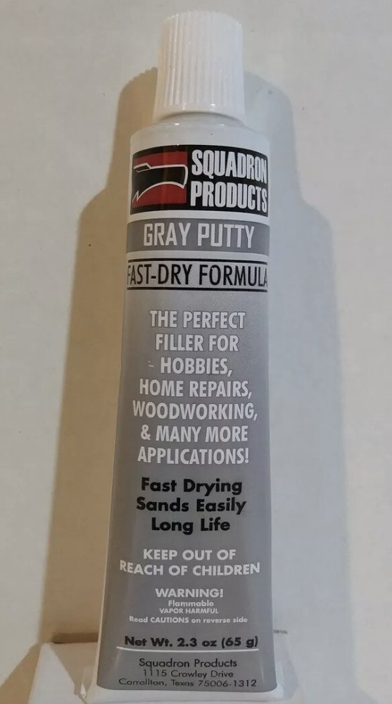 Five (5) Squadron Tools 20202, Grey Putty Fast Dry Formula