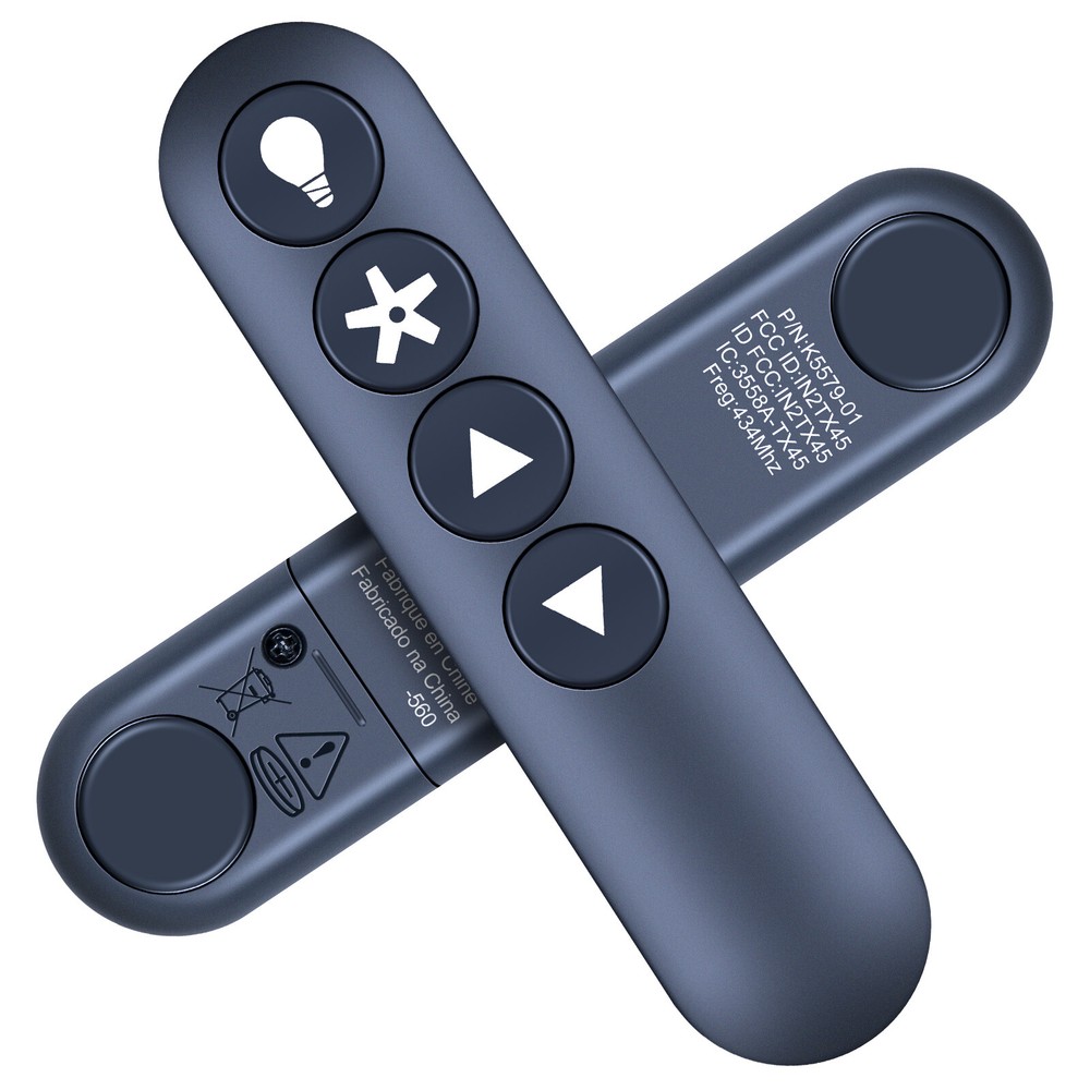 Remote Control For Hunter Fan Replacement Handheld Ceiling Fan - Black K5579-01