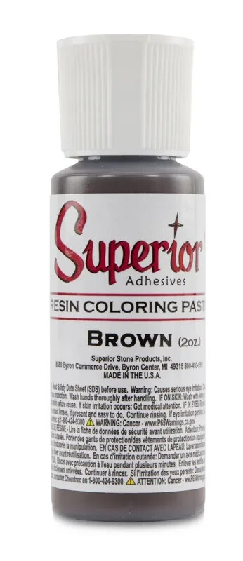 Superior Adhesives Resin Coloring Paste - Brown - 2 oz