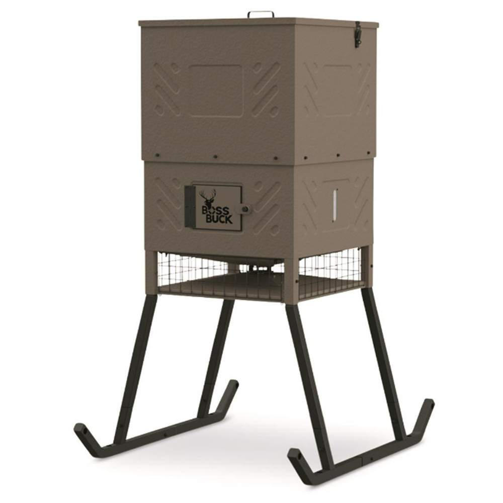 600 lb Stand Fill Sled Feeder Integrated Solar Panel Reverse Polarity Protection