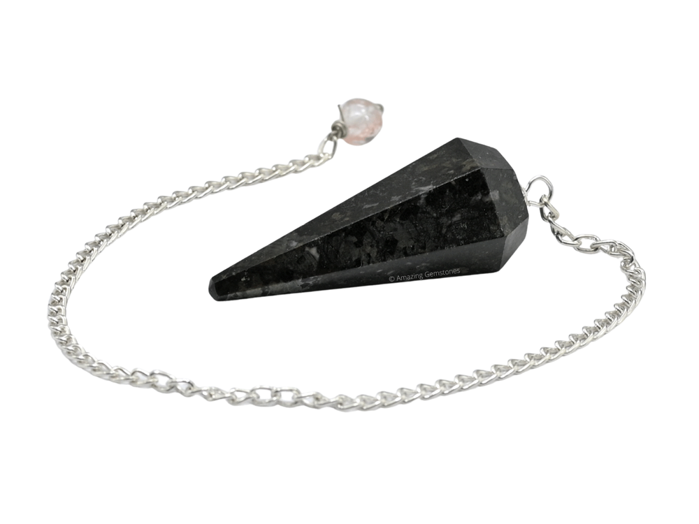 Nuummite Dowsing Crystal Pendulum