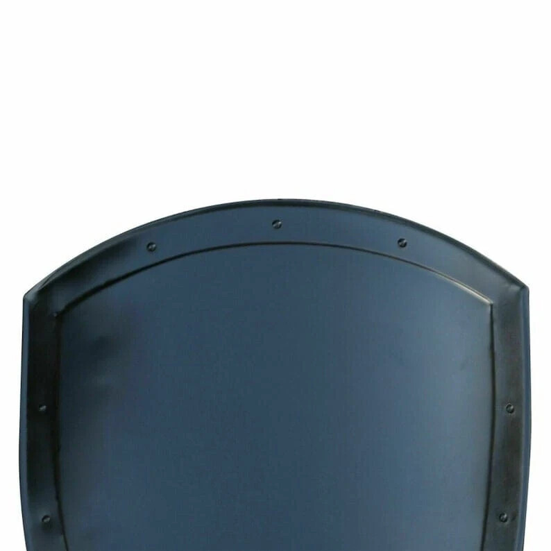 22'' Medieval Functional Historical Replica Solid Black Heater Shield Halloween