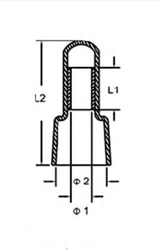 1000PCS CE2 Closed End Wire Crimp Connectors Caps