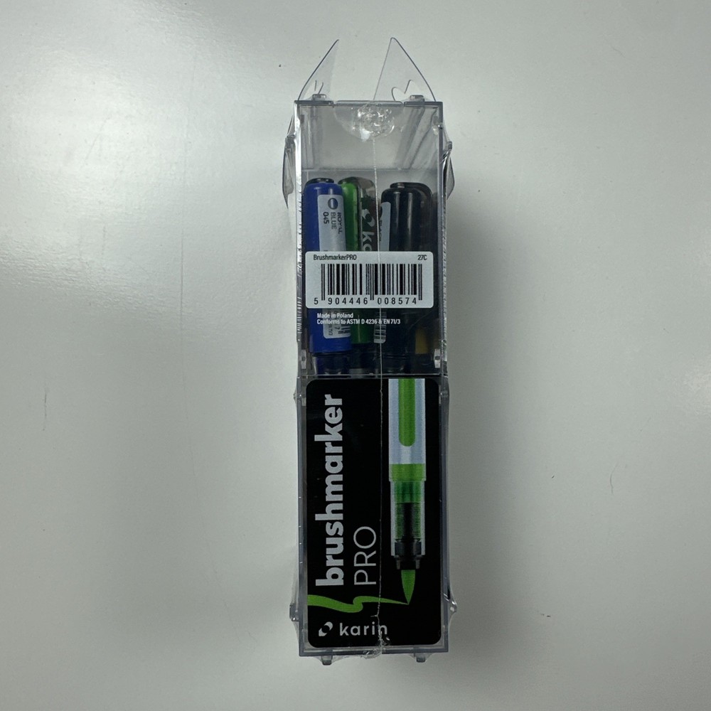 Brushmarker Pro 12pc Basic Colors brush tip markers Set, Blendable, Water-Bas...