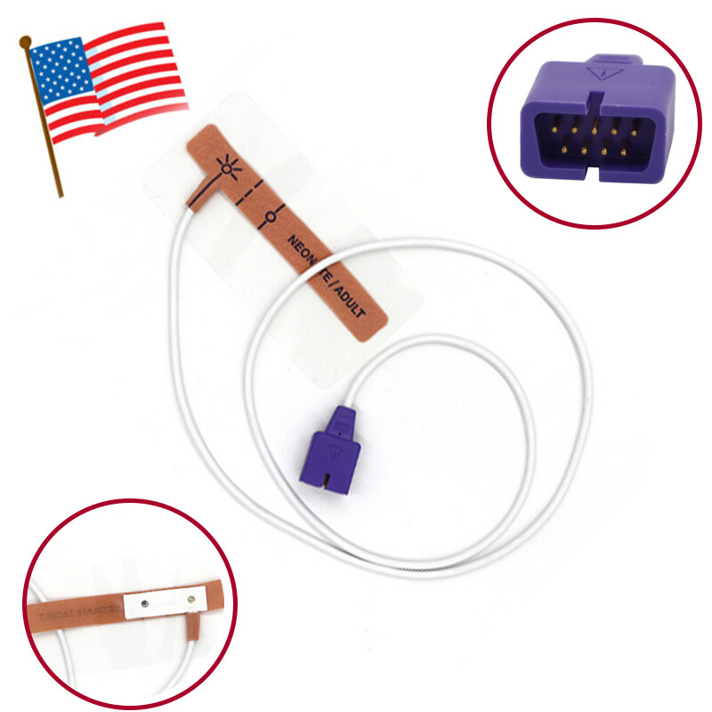 10pc 9Pin Disposable Oxygen Sensor for  Model Oxygen Probe for Newborn