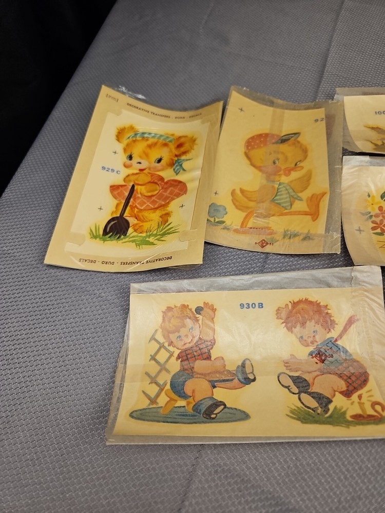 9 vtg duro Decorative Transfers #6