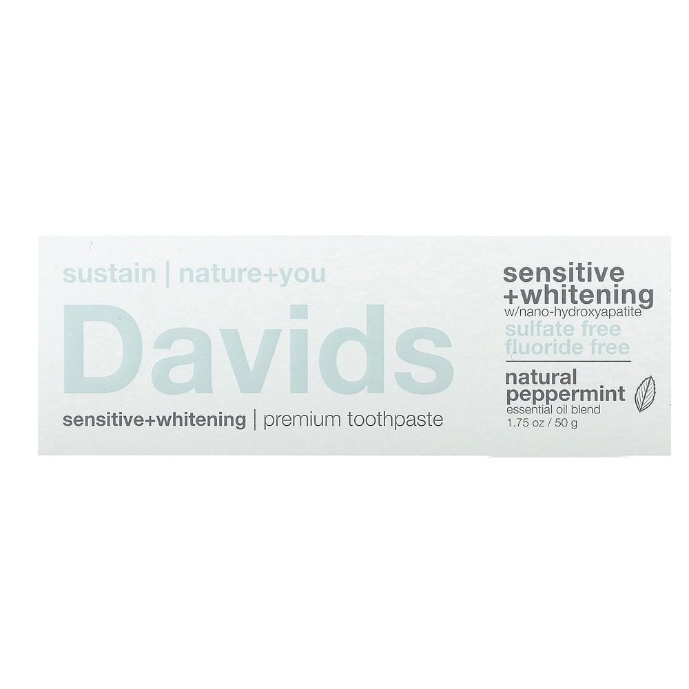 Premium Toothpaste, Sensitive + Whitening, Natural Peppermint, 1.75 oz (50 g)