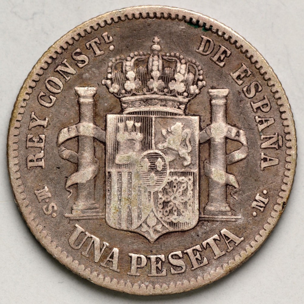 1883 Spain 1 Peseta