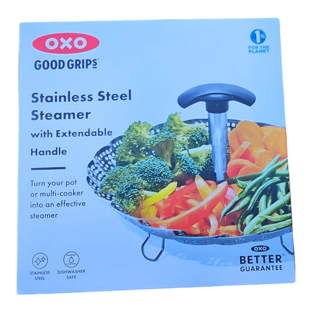 OXO Stainless Steel Steamer with Extendable Handle Open Box