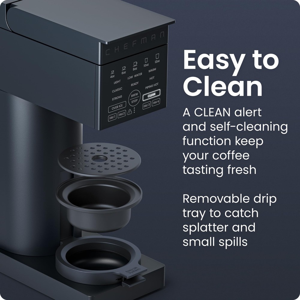 Caffeinator Single Serve Coffee Maker, Brew Kcups & Grounds, Drip Coffee Mach...