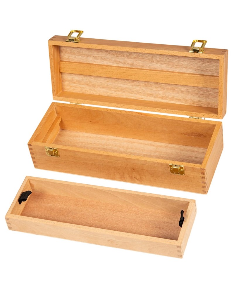 DJAR Multi-Function Artist Tool Box with Locking Clasps, Removable Tray Woode...