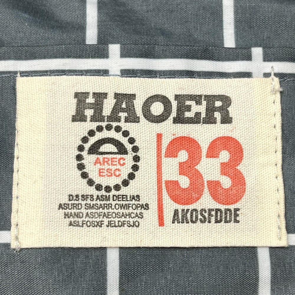 Haoer Gray Plaid Apron