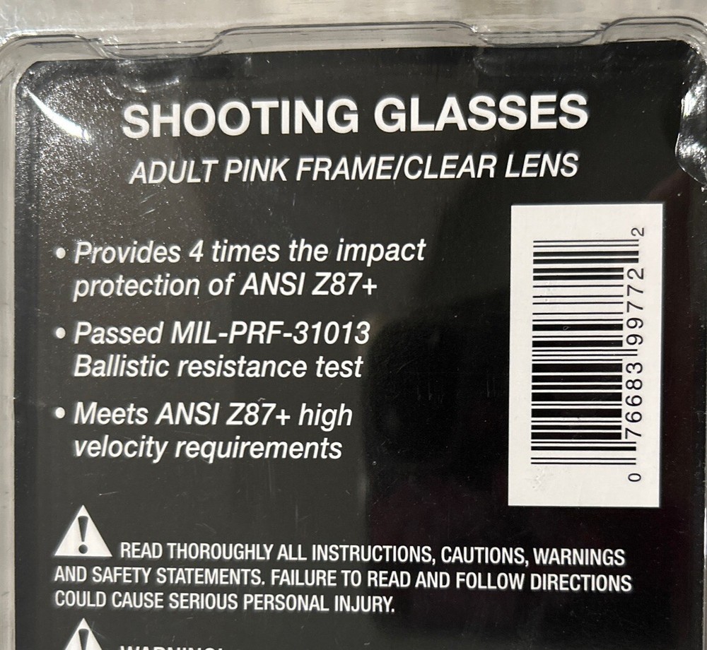 Winchester Pink/Clear Shooting Glasses