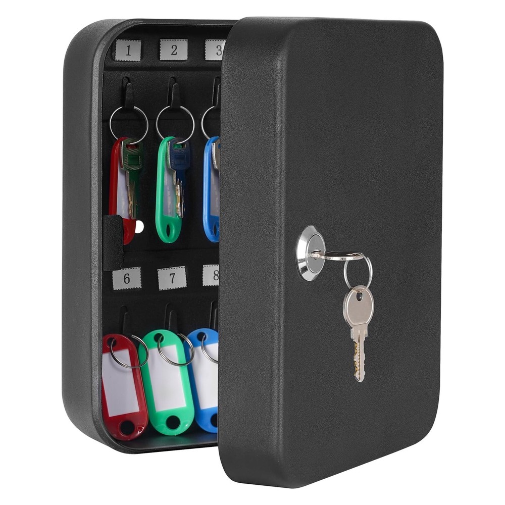 KYODOLED Key Cabinet Wall Mount, Locking Key Box Organizer, Key Lock Box with...