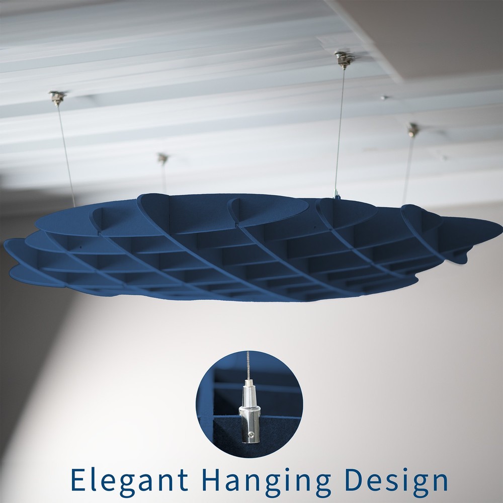 VIVO Navy Blue Acoustic Ceiling Waffle Panel