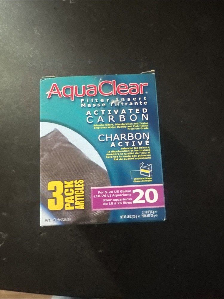 Aquaclear 20 Biomax Insert 5-20 gallon tanks charbon  active