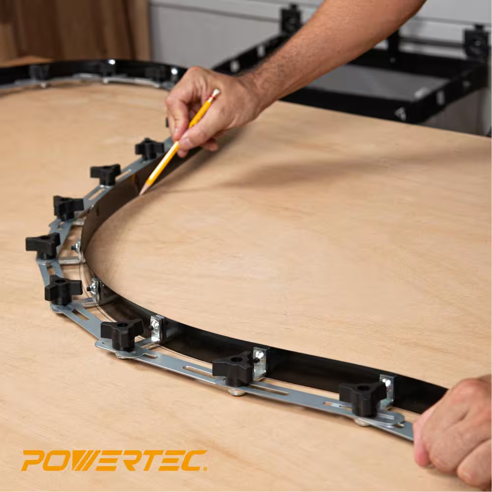 POWERTEC Curve Template 107 in. Flexible Adjustable Multi-Surface Durable Steel