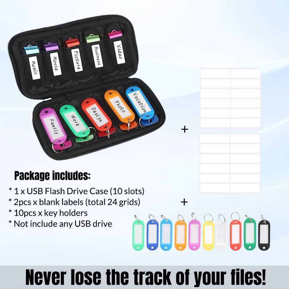 USB Flash Drive Case Soft Material Thumb Drive Holder Case, USB Drive Holder Org