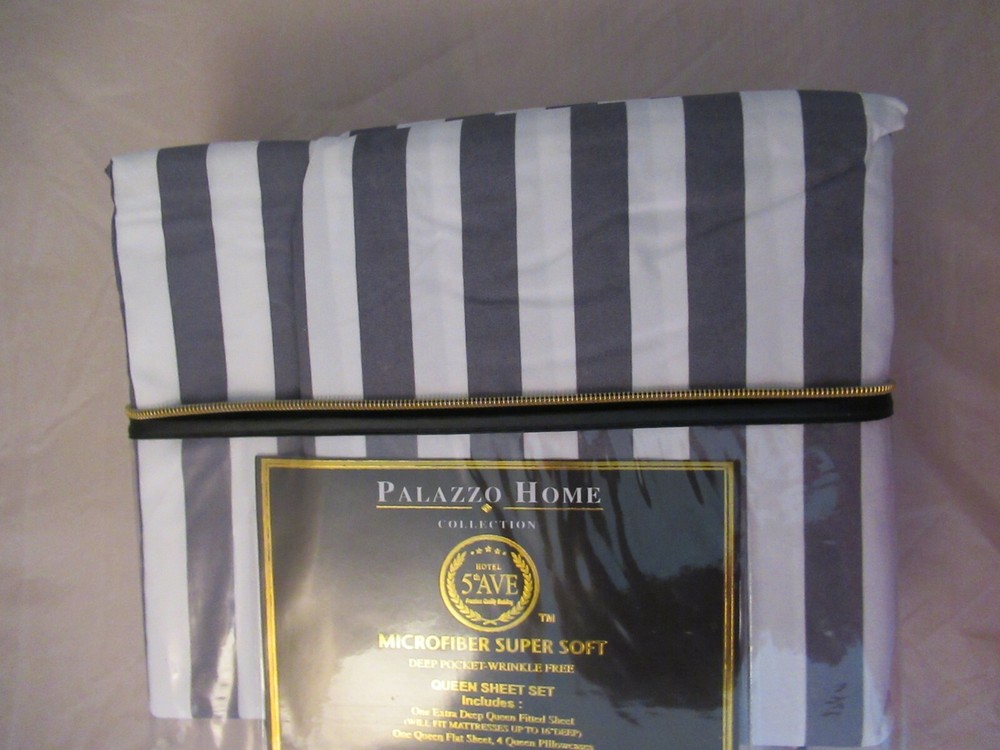 Palazzo Home 5TH Ave Hotel Quality Microfiber Extra Deep 6 Pc Queen Set Sheets