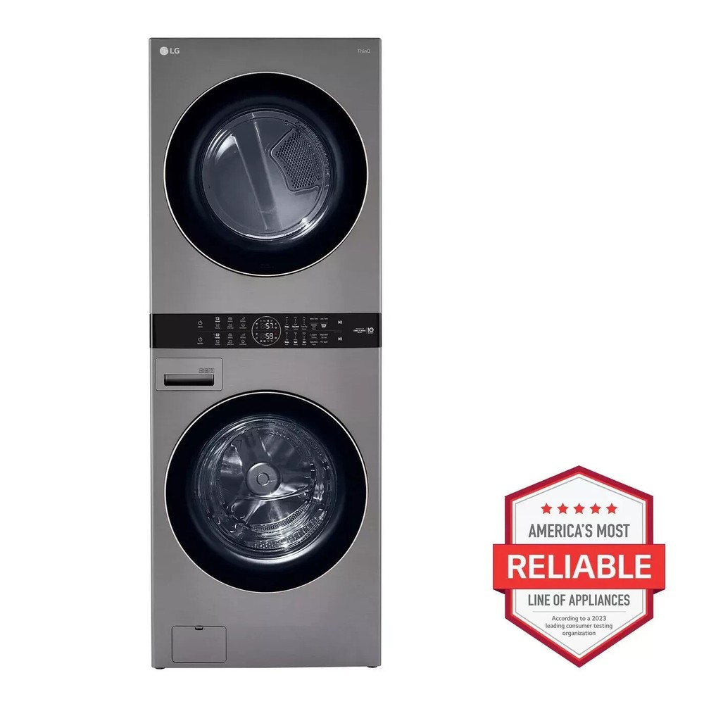 Single Unit Front Load LG WashTower WKE100HVA