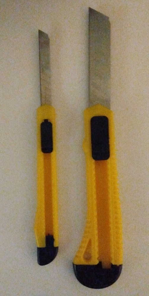 Sliding lock utility knife, 2 pack