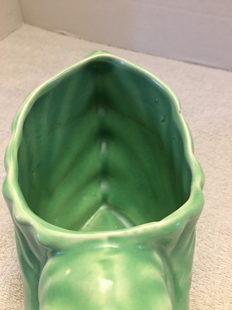 Vintage Planter Shell Shape Green Unmarked