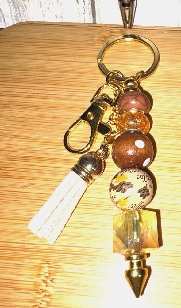 HANDCRAFTED BEADED PEN , key chain & NOTE PAD SET