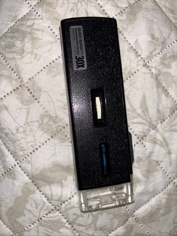 VINTAGE BURDETT 30X HAND HELD ILLUMINATED MICROSCOPE