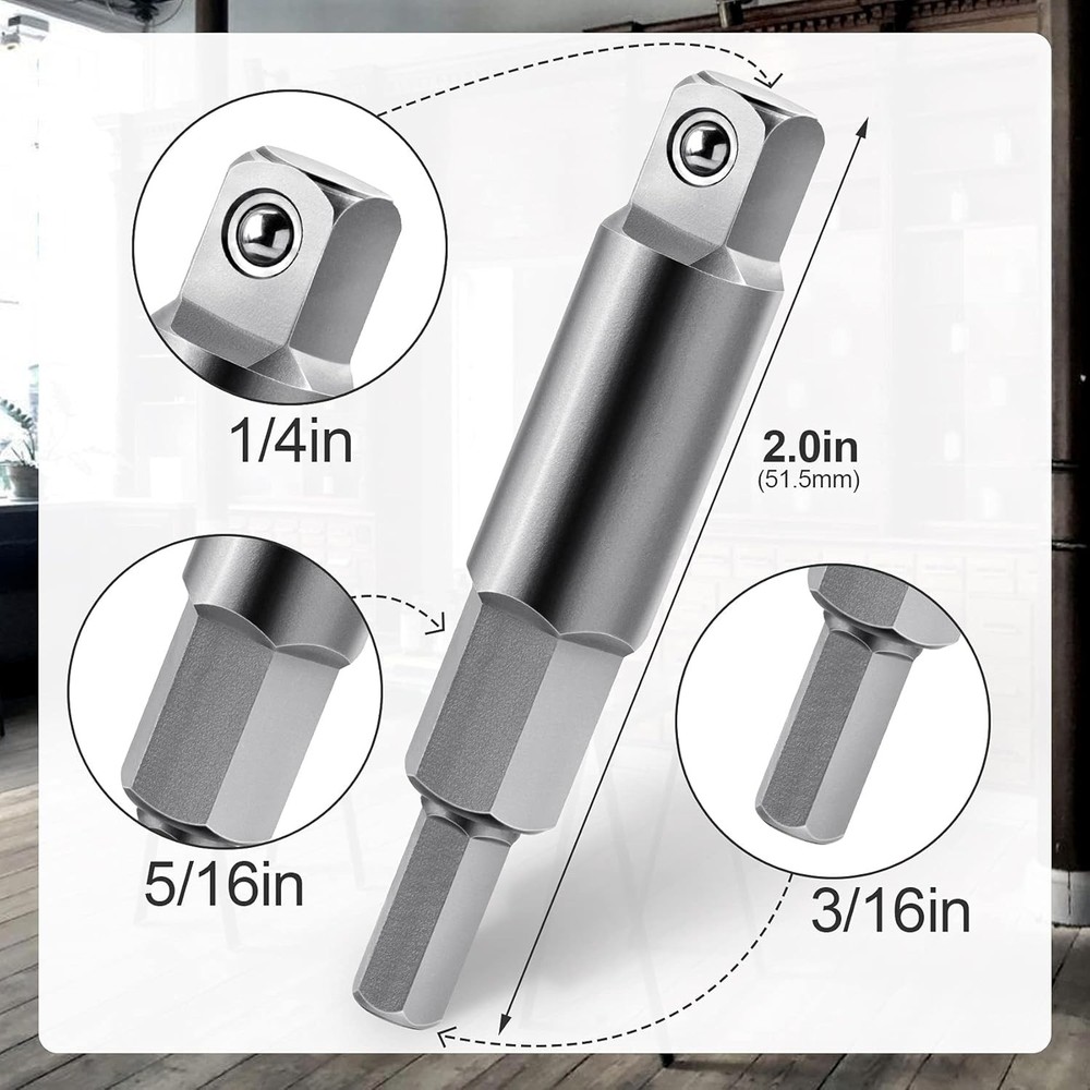 HVAC Service Wrench Hex Key Adapter Set