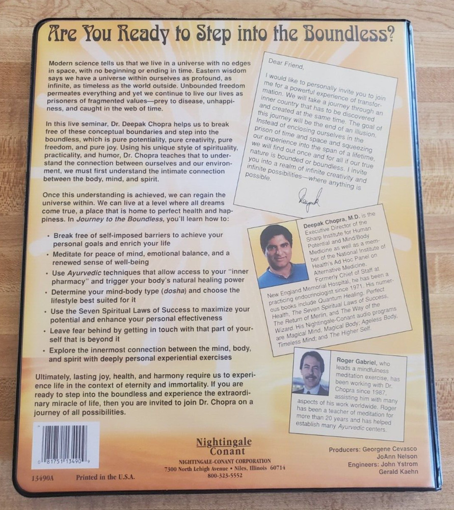 Journey to the Boundless - Deepak Chopra - Audio Cassette Course