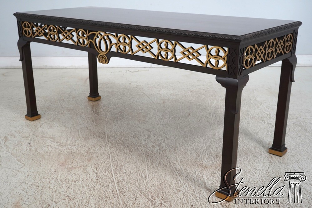 68148: BAKER Chippendale Large Mahogany Library Table