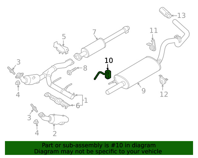 Genuine Ford Exhaust System Hanger Bracket AL3Z5260B