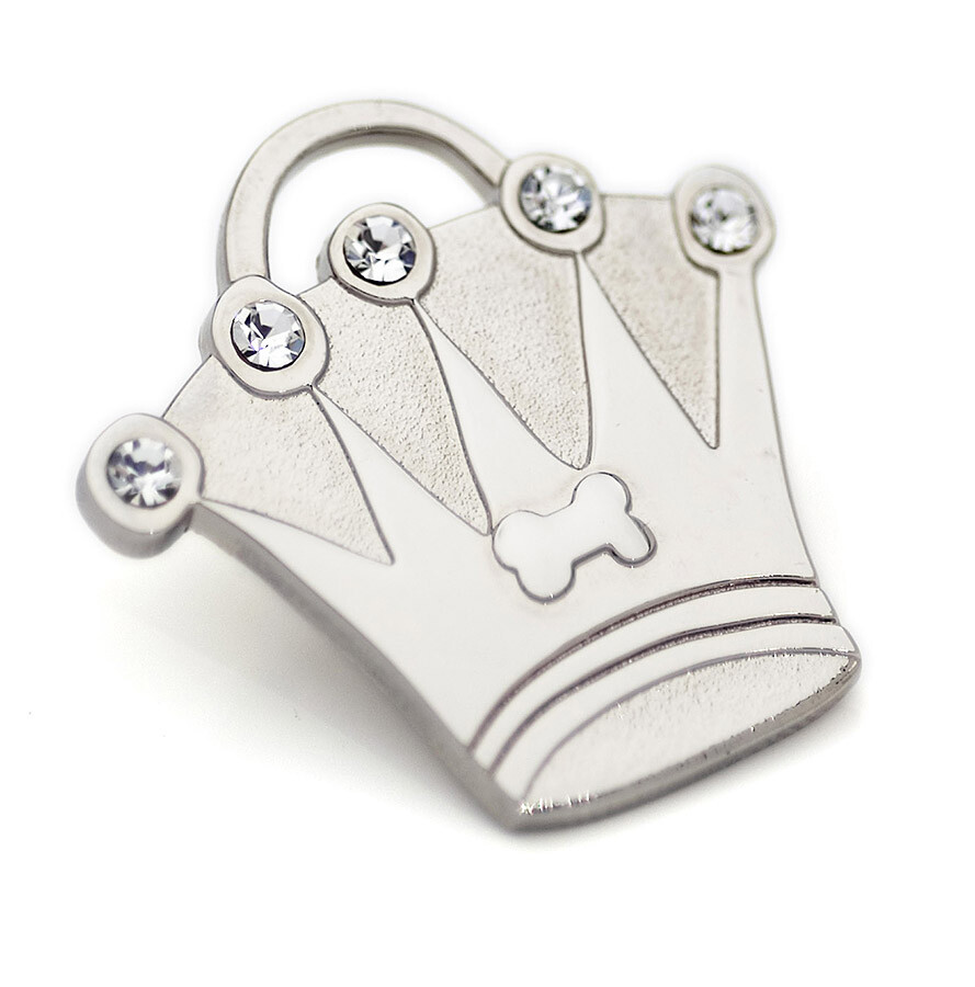 Crown Bling Pet ID Tag