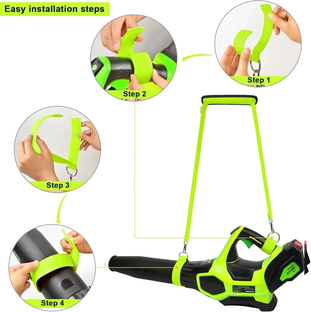Universal Shoulder Strap for Leaf Blower & String Trimmer, Compatible Green