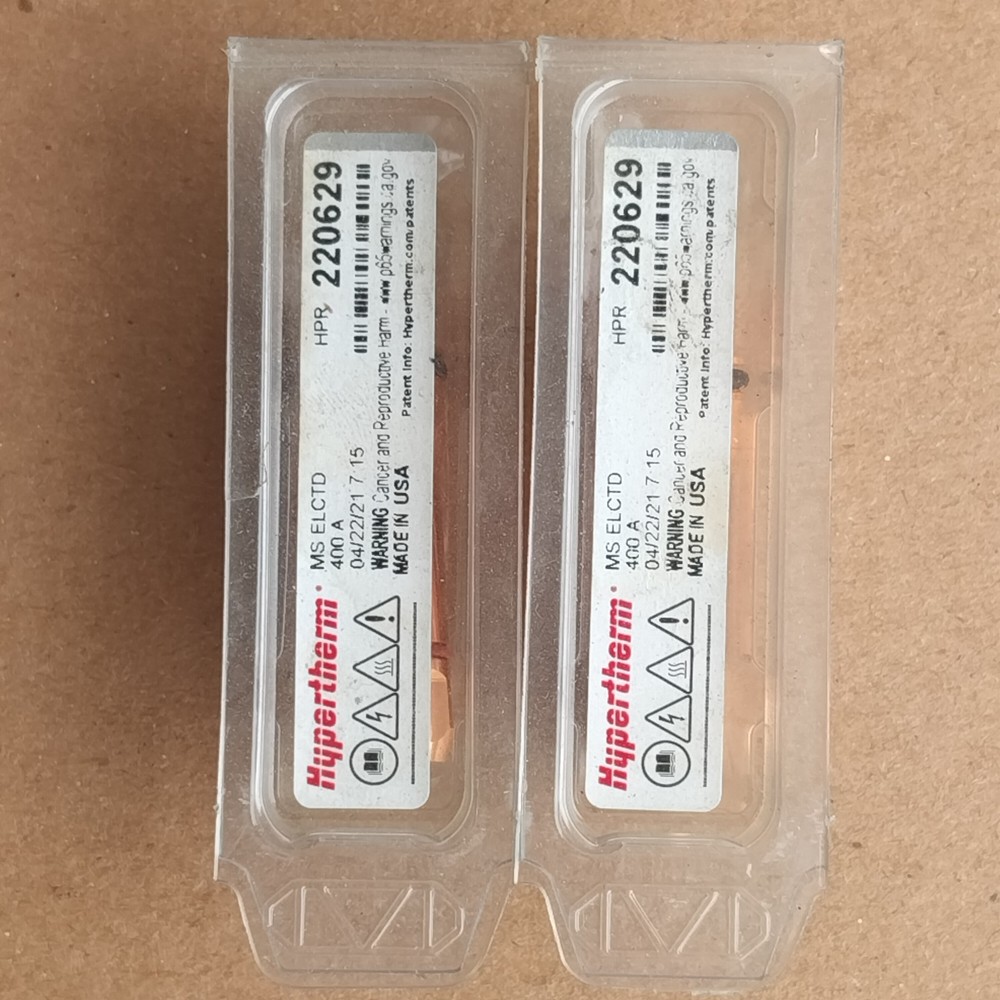 Hypertherm 220629 HPR 400A MS Electrode Lot 2 New Plasma Torch Cutter