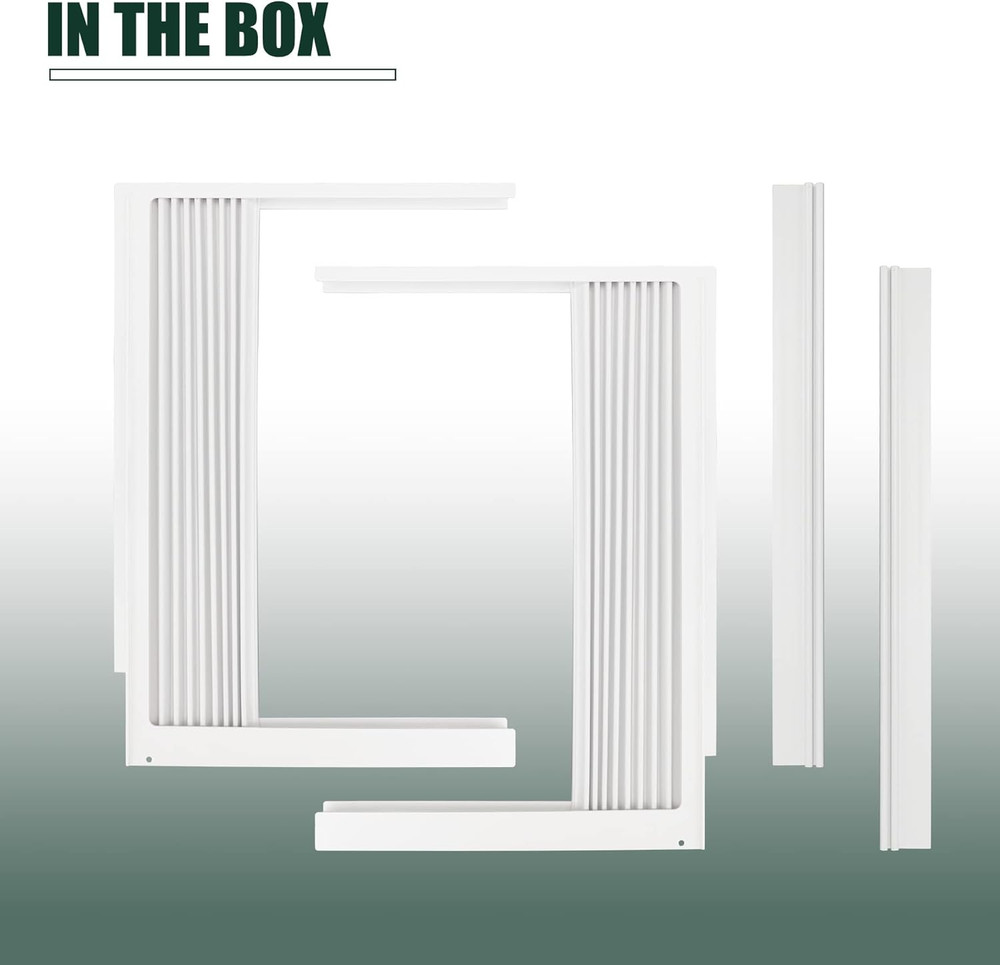 Window Air Conditioner Side Panels with Frame, Adjustable Insulation AC Side Pan