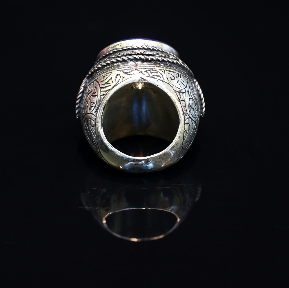 lapis afghan tribal ring